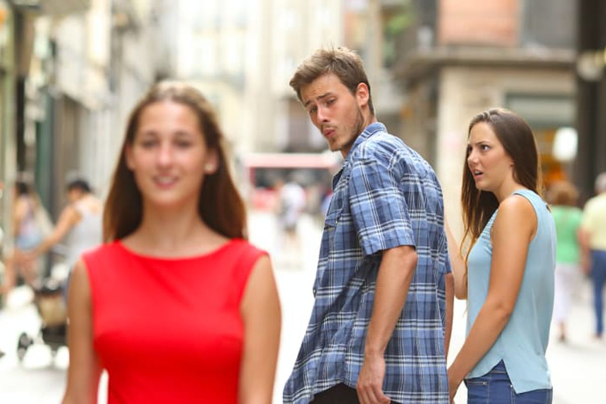 Distracted Boyfriend meme about Wonderskin